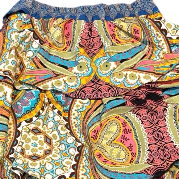 Ces Femme Border Print Tiered Midi Skirt - Picture 12 of 16